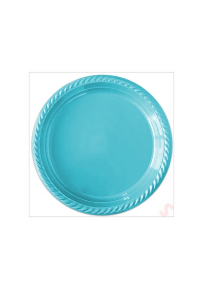 Plastik Tabak, 22cm X 24 Adet - Mavi