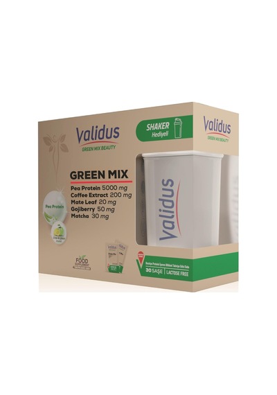 Validus Green Mix Bitkisel Protein Şase - Shaker Hediyeli
