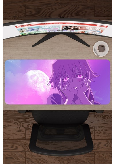 Mirai Nikki Anime V3 - 70x30 Xl Gaming Kauçuk Kaymaz Taban Mouse Pad Fare Altlığı