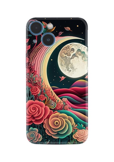 Apple iPhone Uyumlu Apple iPhone Uyumlu 13 Kılıf Apple iPhone Uyumlu 14 Kılıf Boutique Baskılı Resimli Platonik Ay Pcode -073