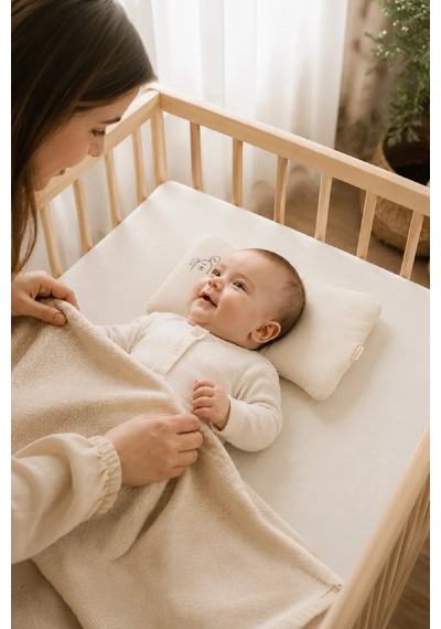 Babyjem Muslin Bebek Uyku Yastığı Ekru