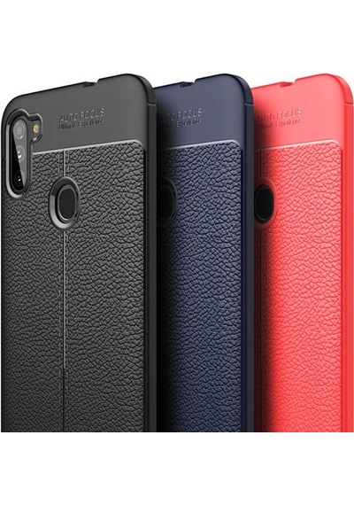 Samsung Uyumlu Galaxy A11 Kılıf Zore Niss Silikon Kapak-Lacivert