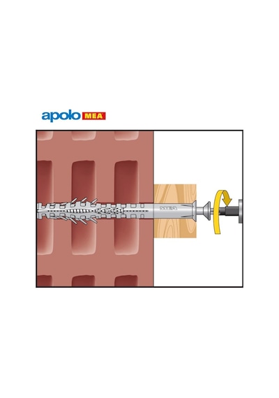 Mea Hbr Boşluklu Çerçeve Dübeli 10x115mm, 100 Adet