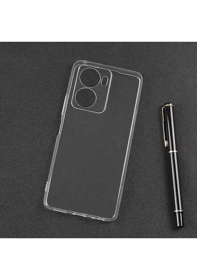 Zore Vivo Y16 Kılıf Omsy Süper Silikon Kapak - Renksiz