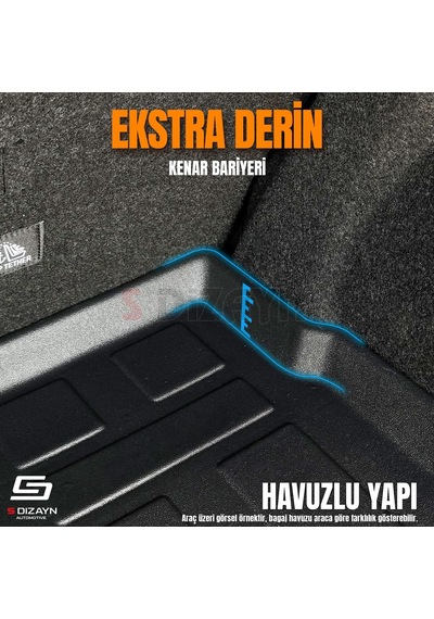 Drstunıng S-dizayn Hyundai Bayon 3d Pro Bagaj Havuzu 2021 Üzeri A+ Kalite