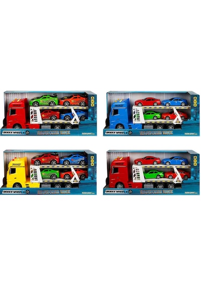 Sunman Oyuncak Maxx Wheels Sesli Ve Işıklı Transporter 2 Katlı 4 Araçlı 44 Cm. 1:24 S02002326