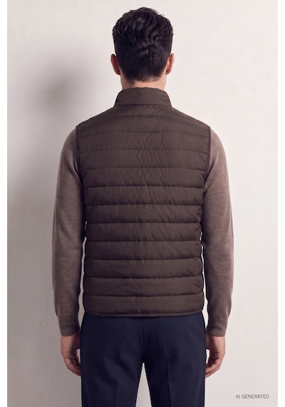 D'S Damat Ds Damat Regular Fit Kahverengi Düz Yelek Mont 7hcy70542570m Çok Renkli