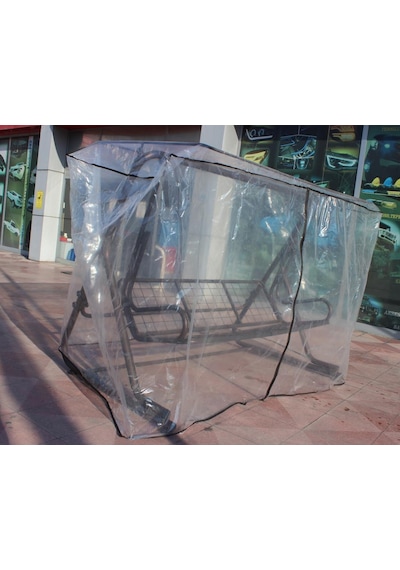 Otobirotoaksesuar Salıncak Koruma Örtüsü Kılıfı Bahçe Salıncak Kılıfı 220X120X150 Şeffaf