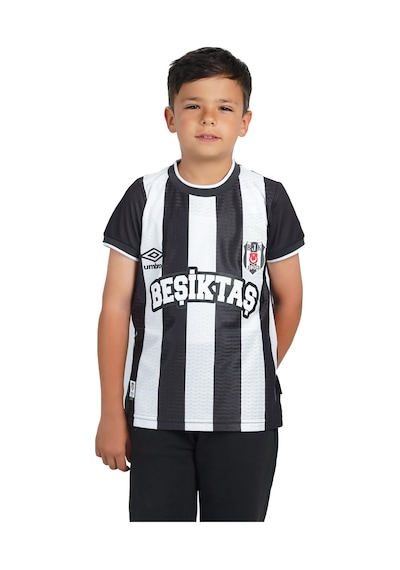 Gsstore Beşiktaş Umbro Lisanslı Çubuklu Çocuk Forma Siyah - Beyaz
