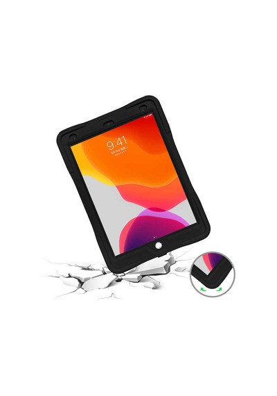 Apple Uyumlu iPad 10.2 2021 9.nesil Kılıf Kalem Bölmeli Defender Tablet Zırh Silikon Kapaklı Kılıf