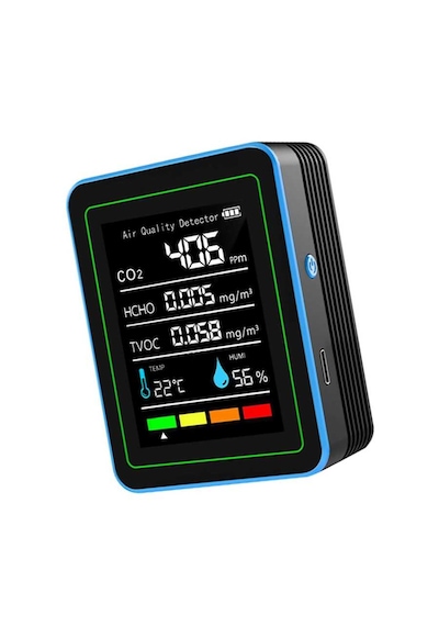 Aek-tech 5'li Co2,hcho,tvoc,sıcaklık,nem Dedektör Taşınabilir Ev