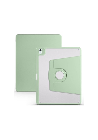 İpad Pro 11 2021 3.nesil A2377-a2459-a2301-a2460 Uyumlu Kalem Bölmeli Dönebilen Standlı Termik Tablet Kılıfı - Açık Yeşil - T25984