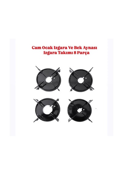 Univercal Cam Ocak Izgara Ve Bek Aynası 8 Parça Izgara Takımı