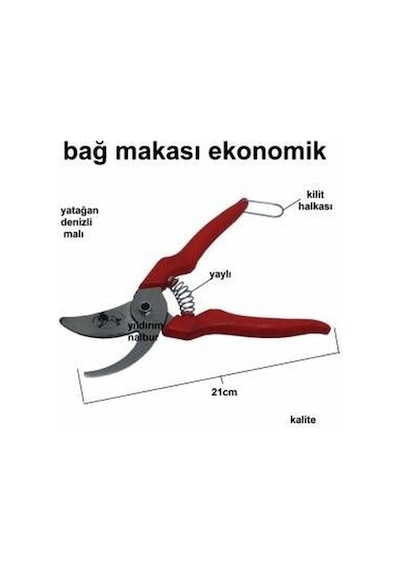 Bağ Bahçe Agaç Dal Çalı Ot Budama Kesme Seti Testere Makas  Tırpan