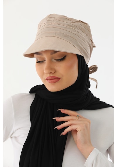 Elif İç Giyim Safari Bağlamalı Taş Siperli Bandana Vizör Taş