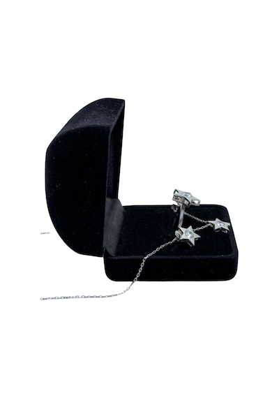 Oya Silver Beyaz Işıltılı Gümüş Yıldız Set&takım-gökyüzünün Mücevherleri Koleksiyonu