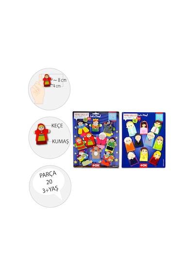 2 Set 20 Parça Tox Masal Kahramanları ve Aile Bireyleri Parmak