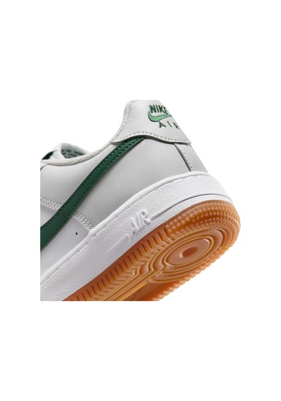 Nike Air Force 1 Af1 Gs Leather Unisex Sneaker Green Swoosh Hakiki Deri Günlük Spor Ayakkabı Beyaz Açık Yeşil Yeşil