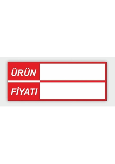 Silinebilir Pvc Kaplamalı Etiketi Raf Önü Fiyat Etiketi 25 Adet