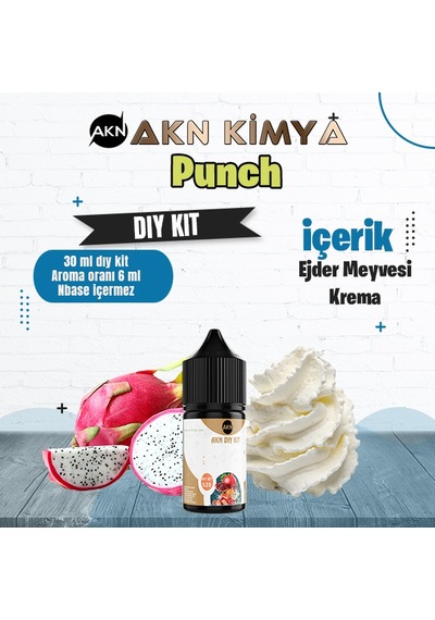 Punch Dıy Kit Ejder Meyvesi Krema Gıda Aroması %20 Oranda Aroma İçerir Hazır Değildir 30 Ml