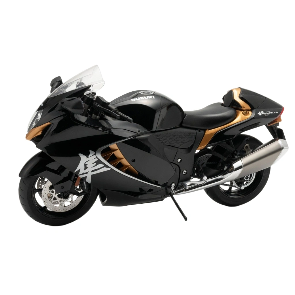 Suzuki Hayabusa Gsx R1300 1:6 Diecast Siyah Işıklı, Anahtarlı & Su İle Çalışan Dumanlı Model