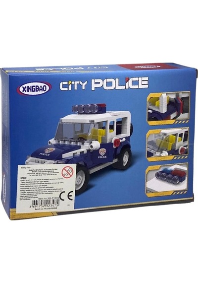 Oyuncak Şehir Polisi Jeepi Yapım Seti 185 Parça Eğitici Ve Detaylı Blok İnşa Oyuncağı