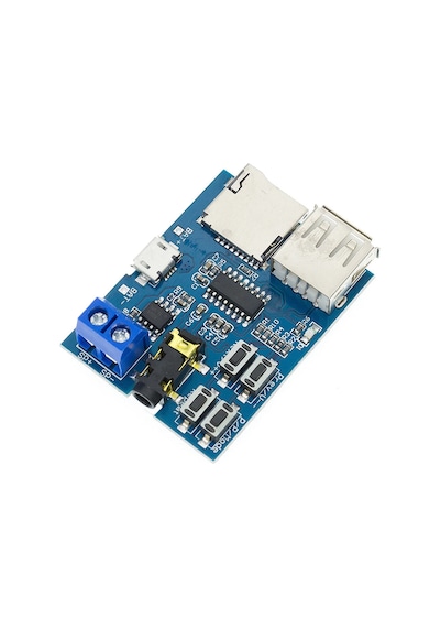 TFU MP3 Wav Ses Müzik Çalma Kartı 3W Amfi Micro SD Usb Flash Okuyucu 3.5mm Ses Soketi
