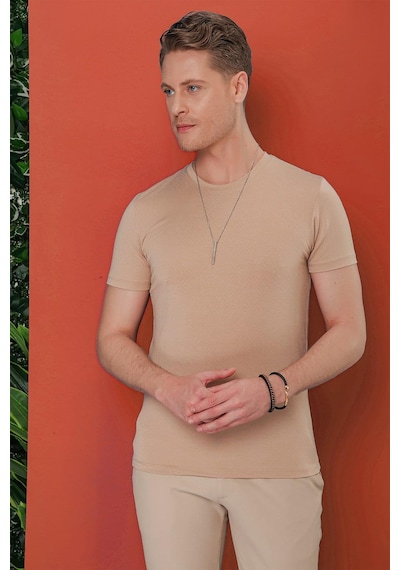 Efor Ts 846 Bej Spor T-shirt Bej