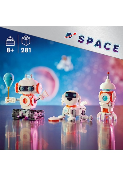 LEGO® Creator 3’ü 1 Arada Uzay Robotu 31164 - 8 Yaş ve Üzeri Çocuklar için Köpek Figürüne veya Rokete Dönüşebilen Oyuncak Yapım Seti (281P)