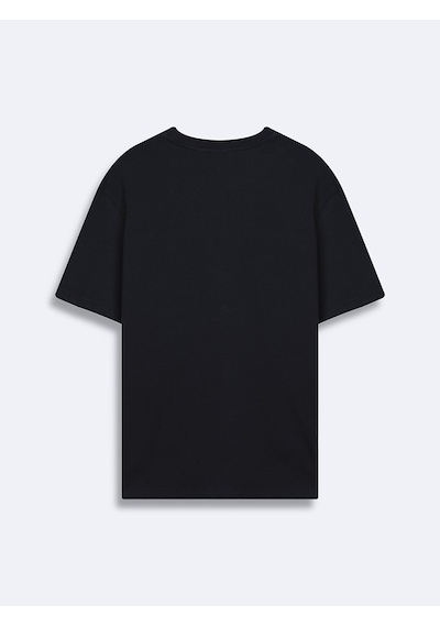 LTB Los Angeles Baskılı Relaxed Lacivert T-shırt