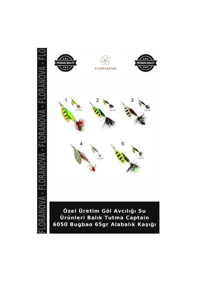 Özel Üretim Göl Avcılığı Su Ürünleri Balık Tutma Captain 6050 Bugbao 65gr Alabalık Kaşığı