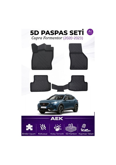 Cupra Formentor 2020-2023 Araca Özel Havuzlu "karbon" Paspas Takı
