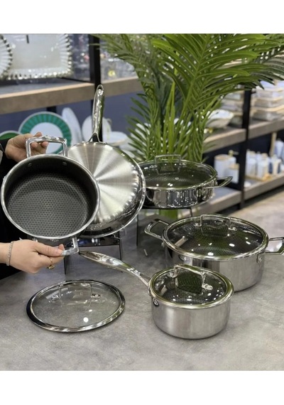 Çırağan Thermo Stell 3 Katmanlı Çelik Tencere Seti Inox