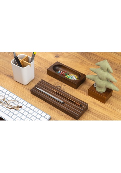 Kayigo Woody Koyu Ahşap Üçlü Ofis Seti - Yeşil Çam