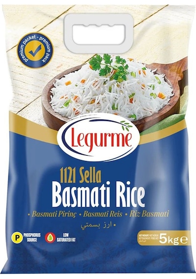 Yayla Bakliyat Legurme Basmati Pirinç 1121 Sella 5 Kg X 2 Adet 10 Kg