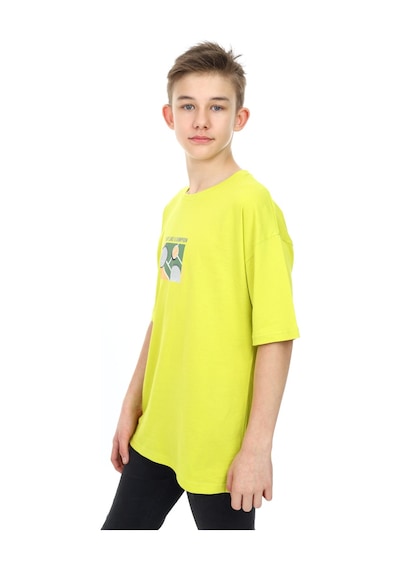 Toontoy Kids Toontoy Erkek Çocuk Play Like Baskılı Tişört Açık Yeşil
