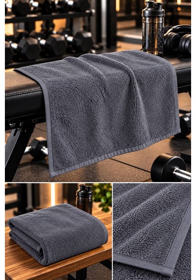 Yüksek Emici Hızlı Kuruyan Spor Salonu Havlusu Spor Havlusu %100 Organik Pamuk 50 X 90 Gri - 945185160 Gri