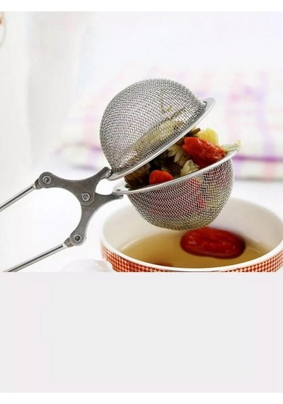 Zhlhome Kıskaçlı Bitki Çayı Filtresi Top Çay Demliği Çay Filtresi Maşası Gümüş