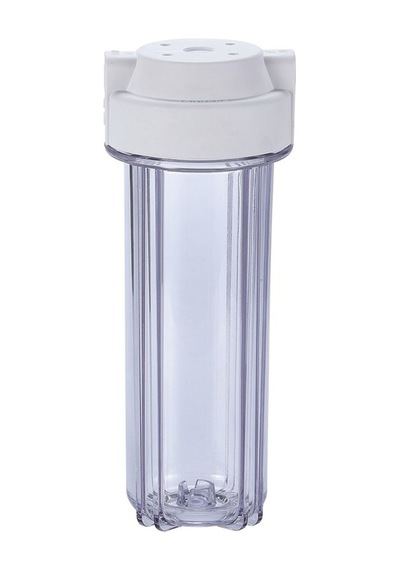 Aquames Su Arıtma 10'' Şeffaf Filtre Kabı 1/4" Bağlantı