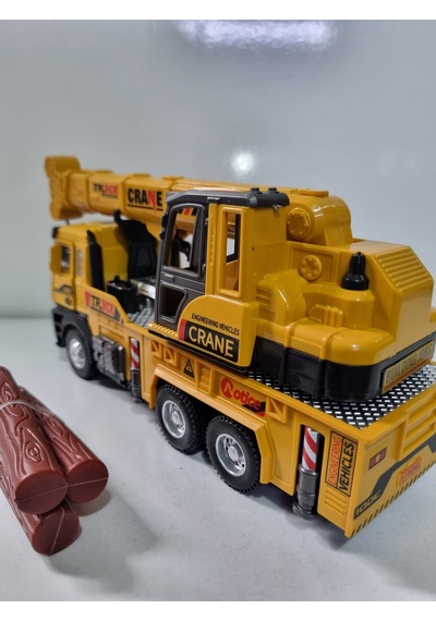 Oyuncak Sesli Ve Işıklı Metal 1:28 Ölçek Çek Bırak İnşaat Araçları Kapıları Açılabilen İş Makinesi