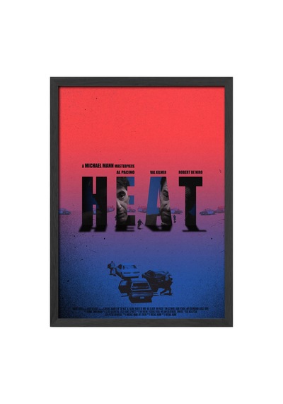 Heat Siyah Ahşap Çerçeveli Poster, Dekoratif Film Duvar Tablosu