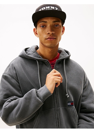 Tommy Hilfiger Tjm 90s Quılt New Classıcs Fz Erkek Siyah Sweatshirt - Dm0dm22364 Siyah