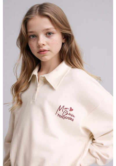 Defacto Polo Yaka Baskılı Sweatshırt Kız Çocuk E6841a826sper85 Ekru-er85 Defacto Polo Yaka Baskılı Sweatshırt Kız Çocuk E6841a826sper85 Ekru-er85