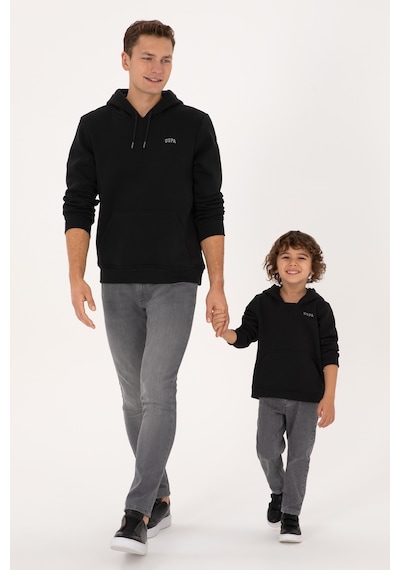 U.S. Polo Assn. Erkek Çocuk Siyah Basic Sweatshirt 50313808-VR046