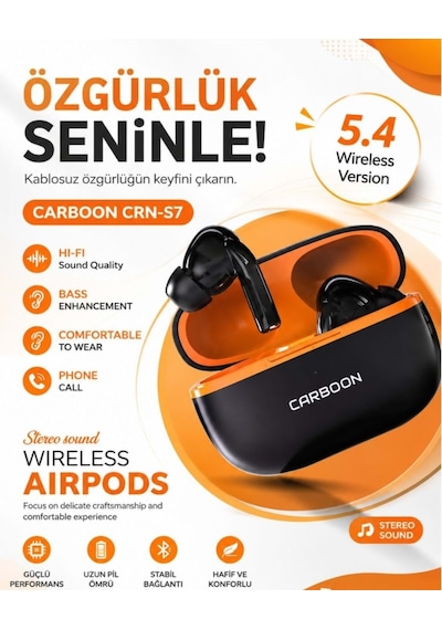 Carboon Crn-s7 Bluetooth 5.4 Silikonlu Kulaklık