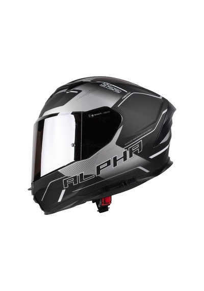 Pilot Alpha Sv Mat Siyah Gri Kapalı Motosiklet Kaskı Siyah