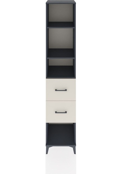 Hyperion Dolap 3 Raflı 2 Çekmeceli 44x44x221 Antrasit-aytaşı Antrasit
