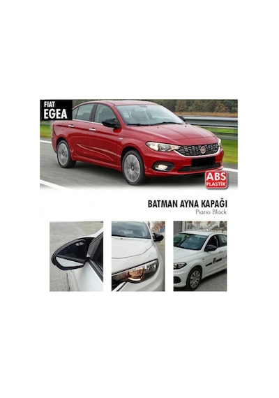 Fiat Egea Sedan 2015 2016 2017 Uyumlu Araca Özel Yarasa Batman Piano Black Ayna Kapağı Takımı
