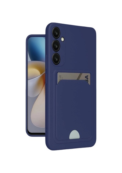 Samsung Galaxy A16 5g Kılıf Kelvin Kartvizitli Silikon - Lacivert
