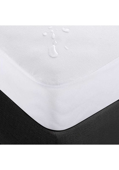 90x190 Sıvı Geçirmez Tek Kişilik Alez Pamuklu Fitted Beyaz
